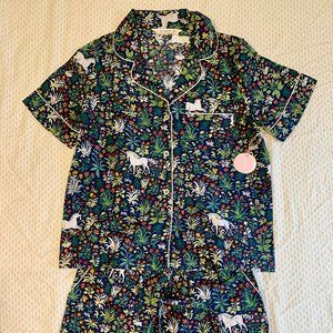 Printfresh Unicorn's Garden Short Pajama Set - Indigo - XS - New with Tags